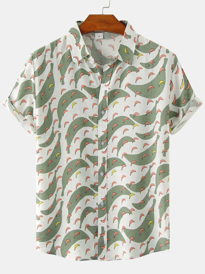 Printed Short Sleeve Men's Shirts SZYL041008