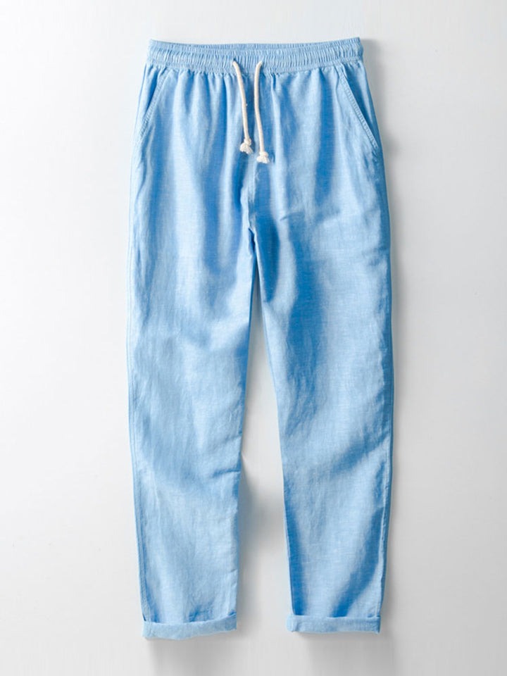 Straight Leg Linen Pants