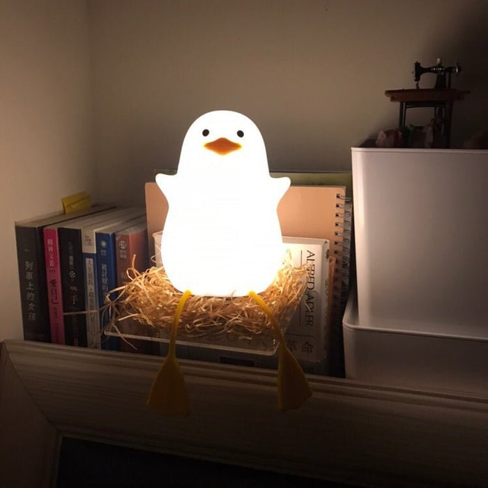 Cute Duck Night Light, Squishy Duck Lamp, Silicone Dimmable Nursery Nightlight