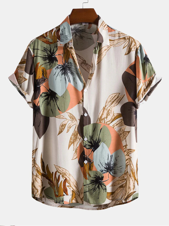 Tropical Print Shirt & Men's Shorts