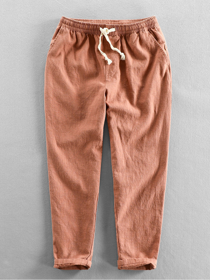 Straight Leg Linen Pants