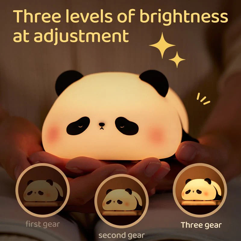 Adorable Panda Night Lamp LED Squishy Tap Night Light Best Gift