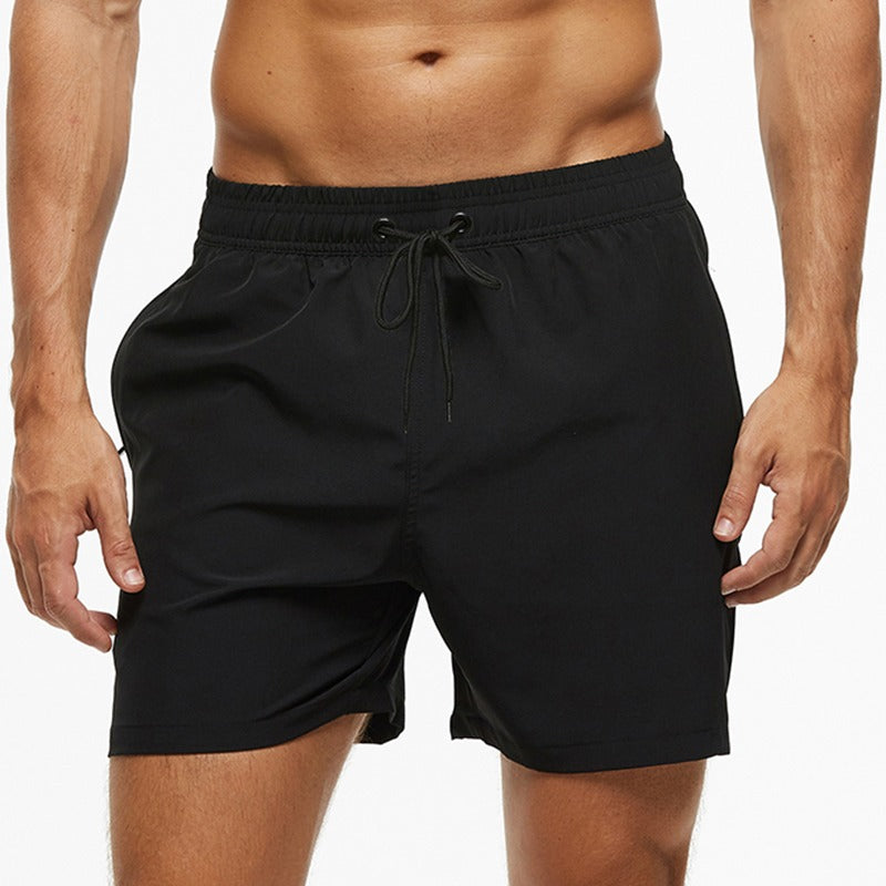 Men's Stretch Quick Dry Beach Shorts With Zipper Pockets and Mesh Lining