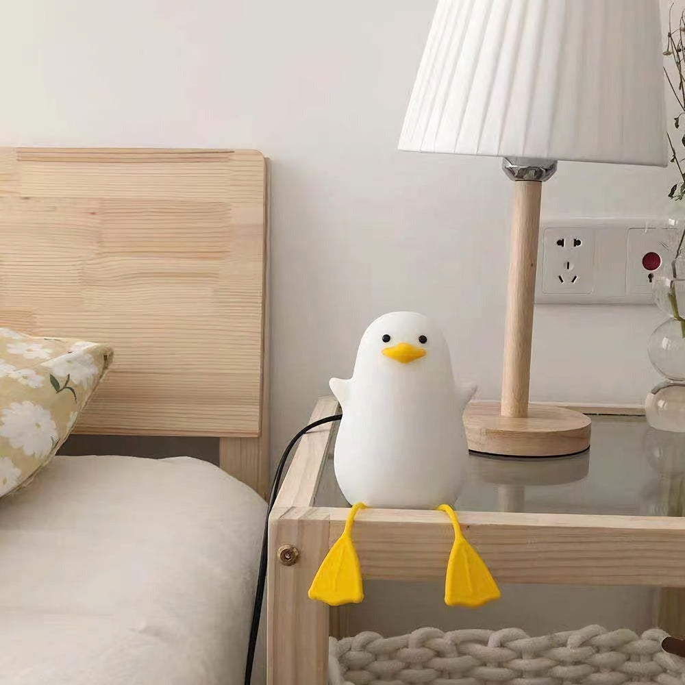 Cute Duck Night Light, Squishy Duck Lamp, Silicone Dimmable Nursery Nightlight