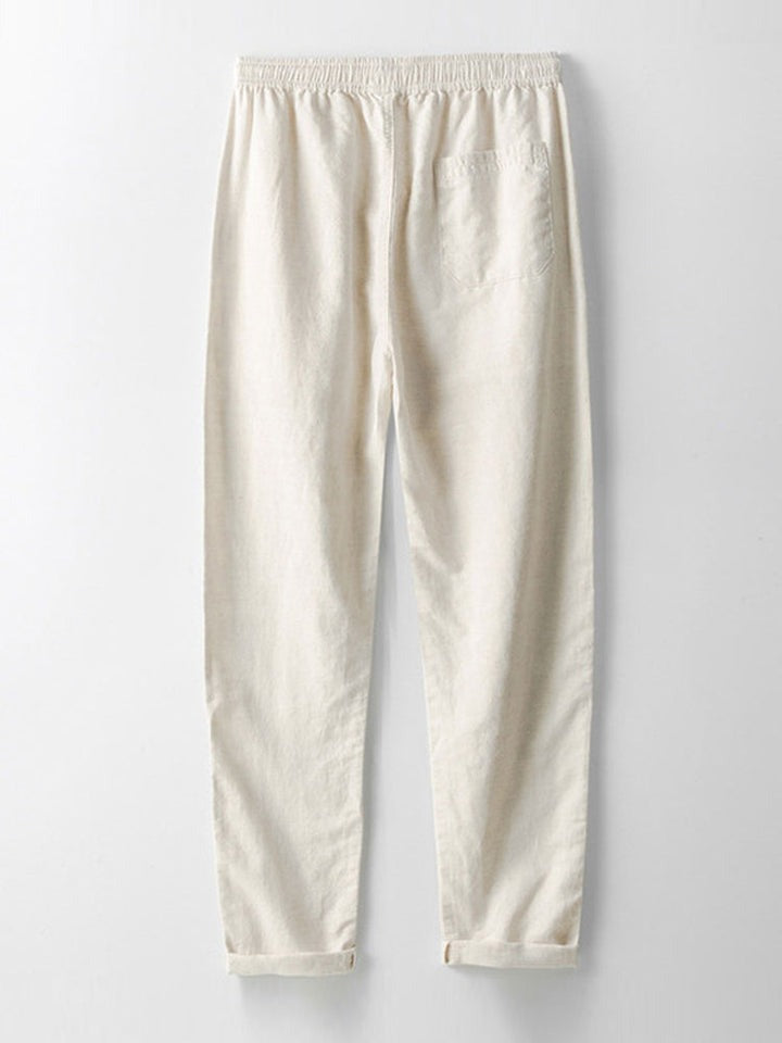 Straight Leg Linen Pants