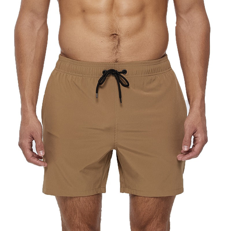 Men's Stretch Quick Dry Beach Shorts With Zipper Pockets and Mesh Lining