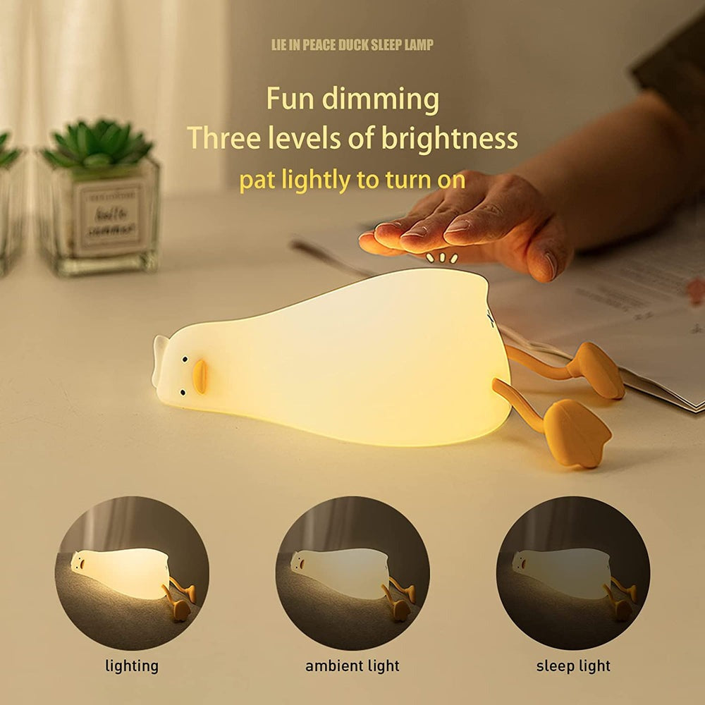 Benson Lying Flat Existential Crisis Duck Night Light Lazy Duck Light Sad Duck Night Light