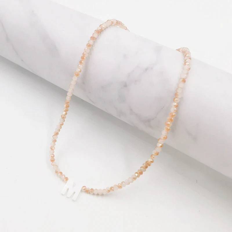 Sparkling Initial Choker Beads