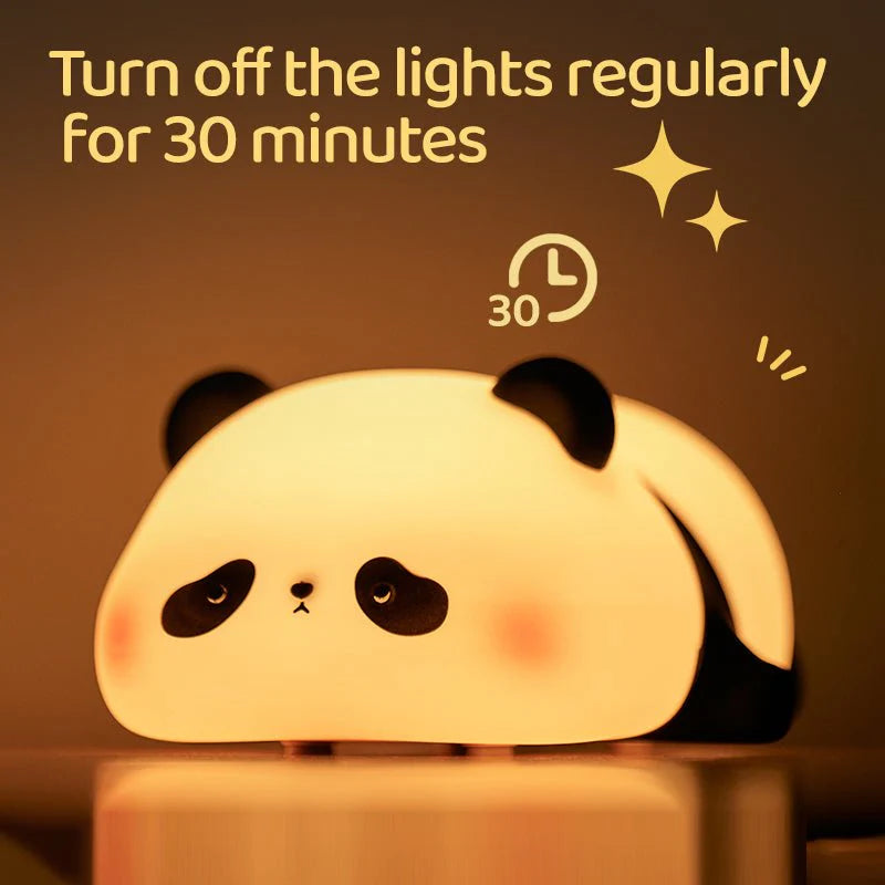 Adorable Panda Night Lamp LED Squishy Tap Night Light Best Gift