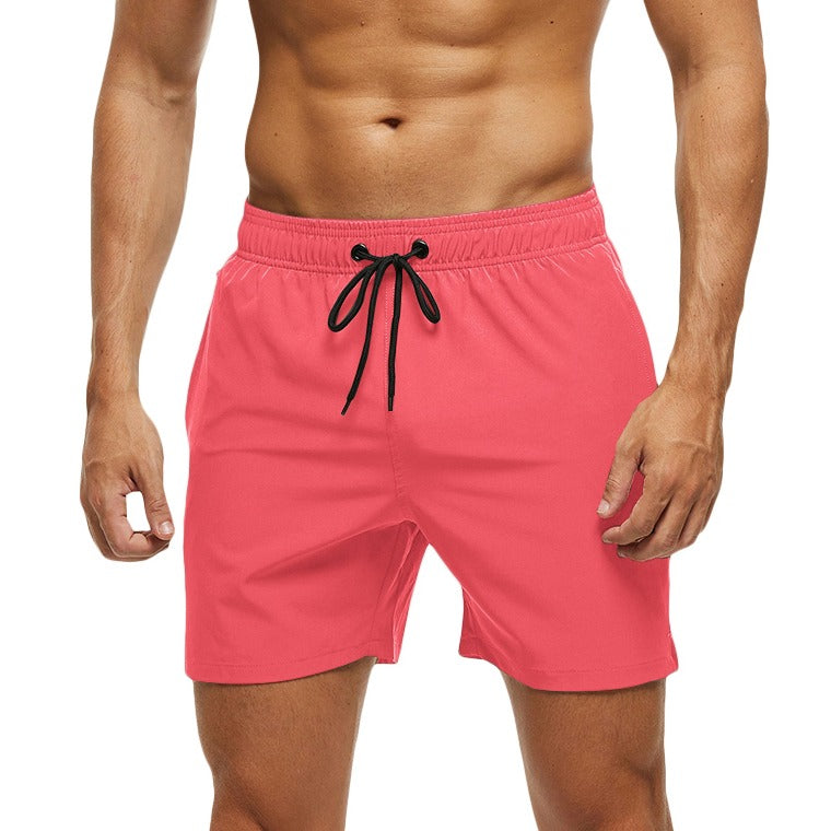 Men's Stretch Quick Dry Beach Shorts With Zipper Pockets and Mesh Lining