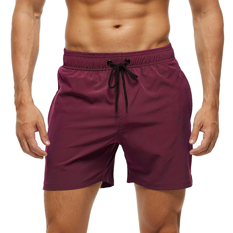 Men's Stretch Quick Dry Beach Shorts With Zipper Pockets and Mesh Lining