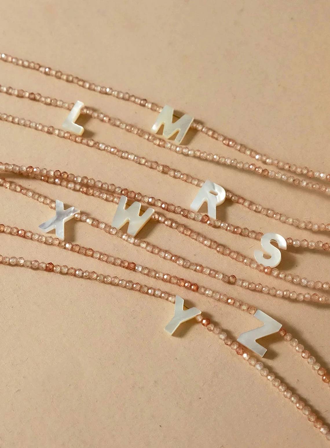 Sparkling Initial Choker Beads