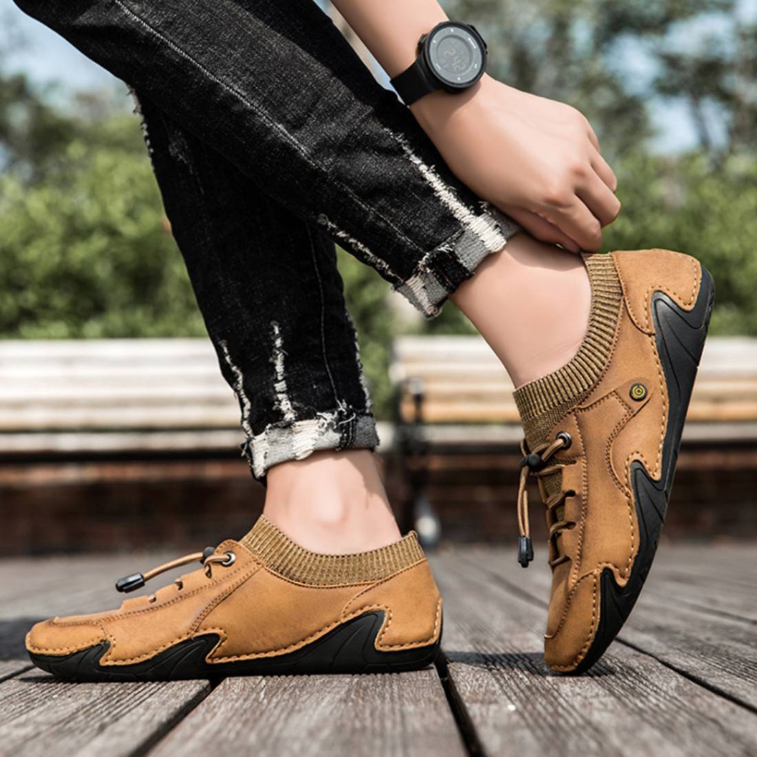 Casual Outdoor Men's Leather Shoes