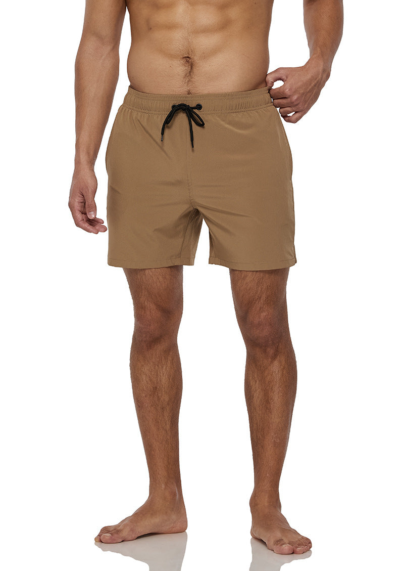 Men's Stretch Quick Dry Beach Shorts With Zipper Pockets and Mesh Lining