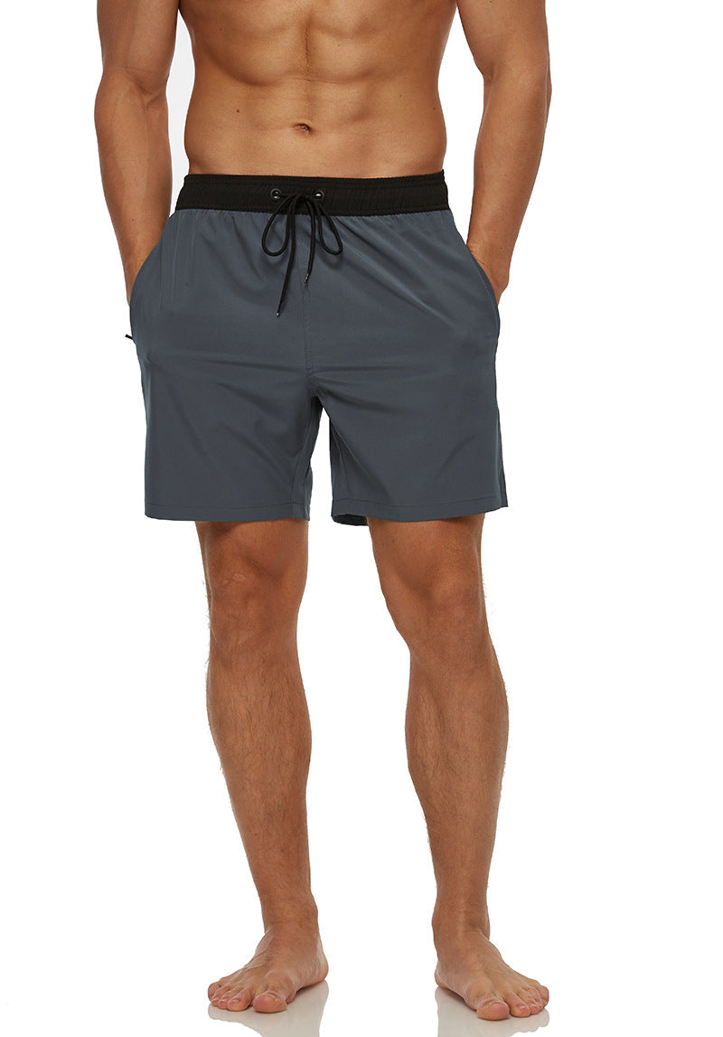 Men's Stretch Quick Dry Beach Shorts With Zipper Pockets and Mesh Lining