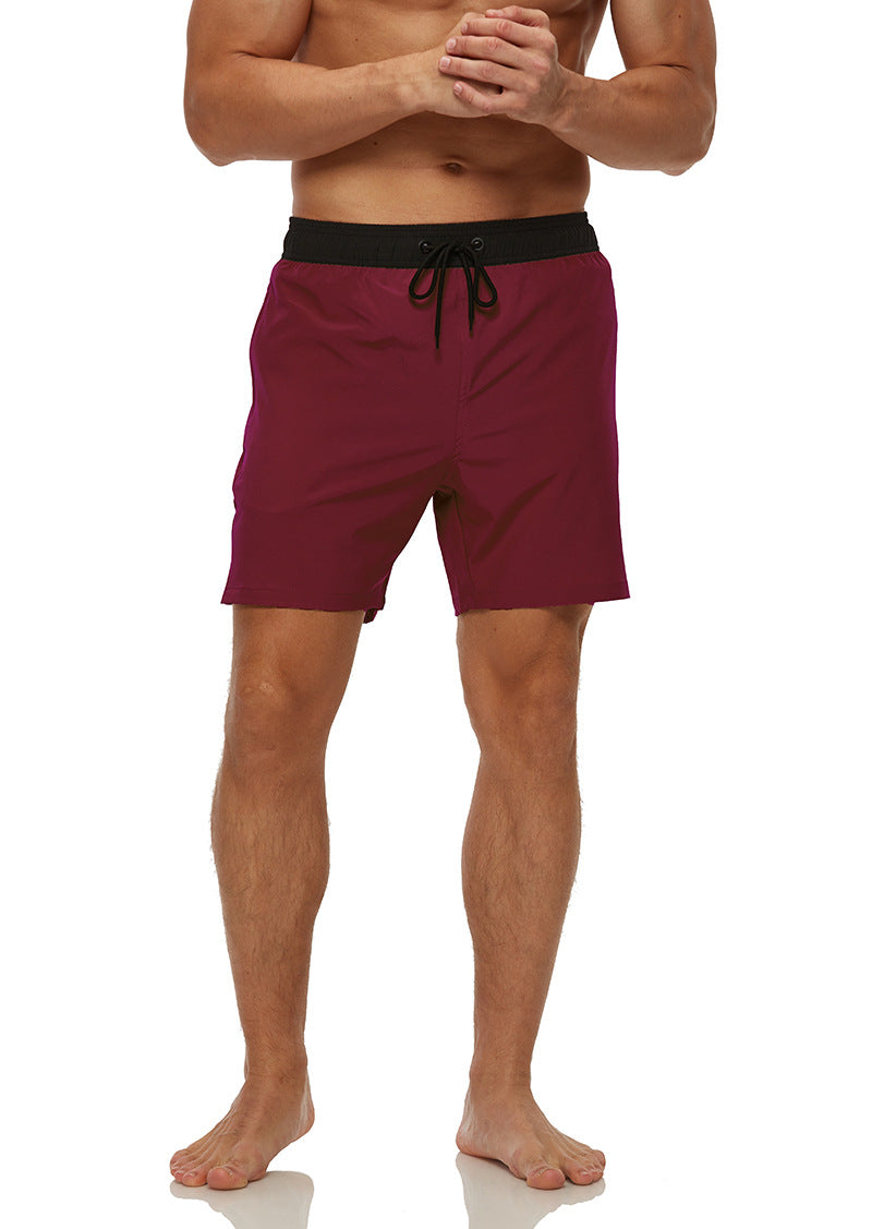 Men's Stretch Quick Dry Beach Shorts With Zipper Pockets and Mesh Lining