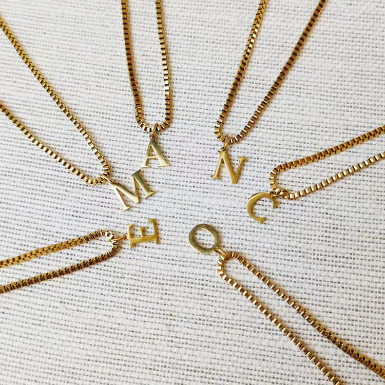 Initial Necklace, Letter Necklace, Gold Necklace, Personalized Name Necklace, Wife Gifts ,Gifts For Mom, Moms Gift, Birthday Gift for her