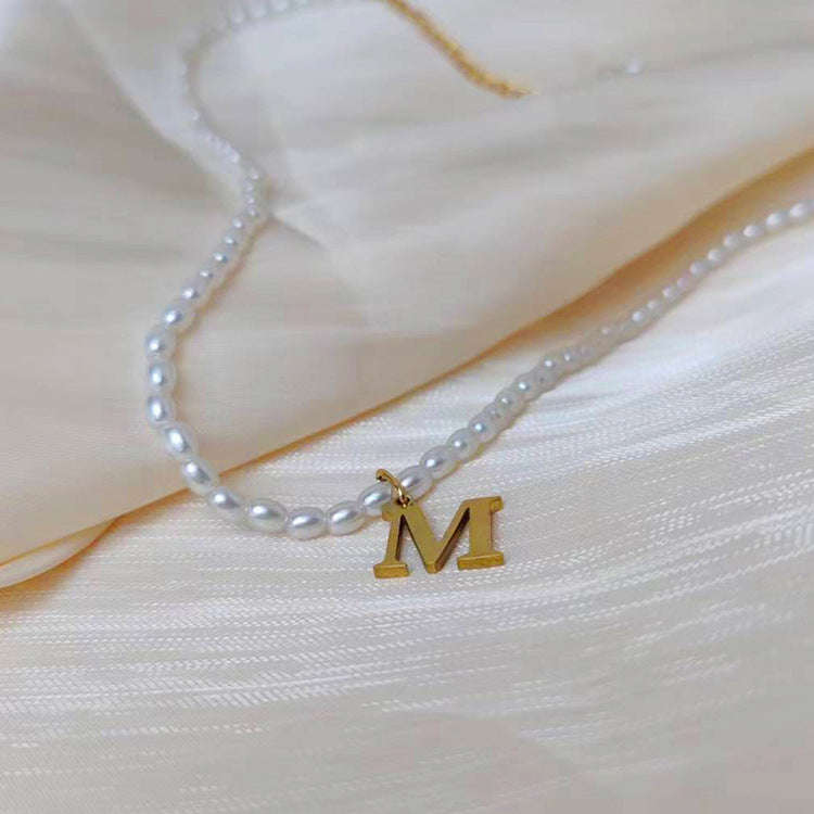 Initial Necklace, Letter Necklace, Gold Necklace, Personalized Name Necklace, Wife Gifts ,Gifts For Mom, Moms Gift, Birthday Gift for her