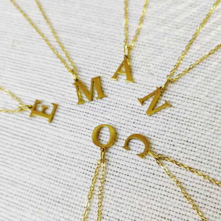 Initial Necklace, Letter Necklace, Gold Necklace, Personalized Name Necklace, Wife Gifts ,Gifts For Mom, Moms Gift, Birthday Gift for her