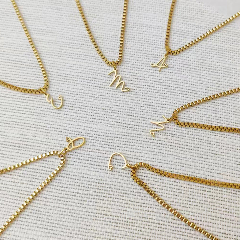 Initial Necklace, Letter Necklace, Gold Necklace, Personalized Name Necklace, Wife Gifts ,Gifts For Mom, Moms Gift, Birthday Gift for her