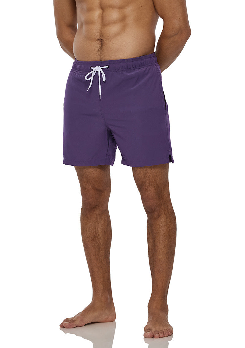 Men's Stretch Quick Dry Beach Shorts With Zipper Pockets and Mesh Lining