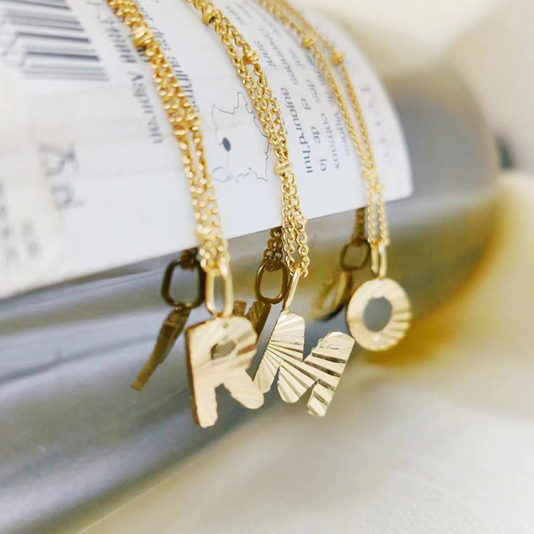 Initial Necklace, Letter Necklace, Gold Necklace, Personalized Name Necklace, Wife Gifts ,Gifts For Mom, Moms Gift, Birthday Gift for her