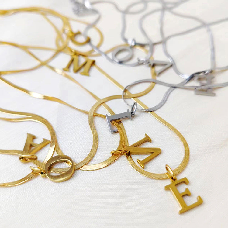 Initial Necklace, Letter Necklace, Gold Necklace, Personalized Name Necklace, Wife Gifts ,Gifts For Mom, Moms Gift, Birthday Gift for her