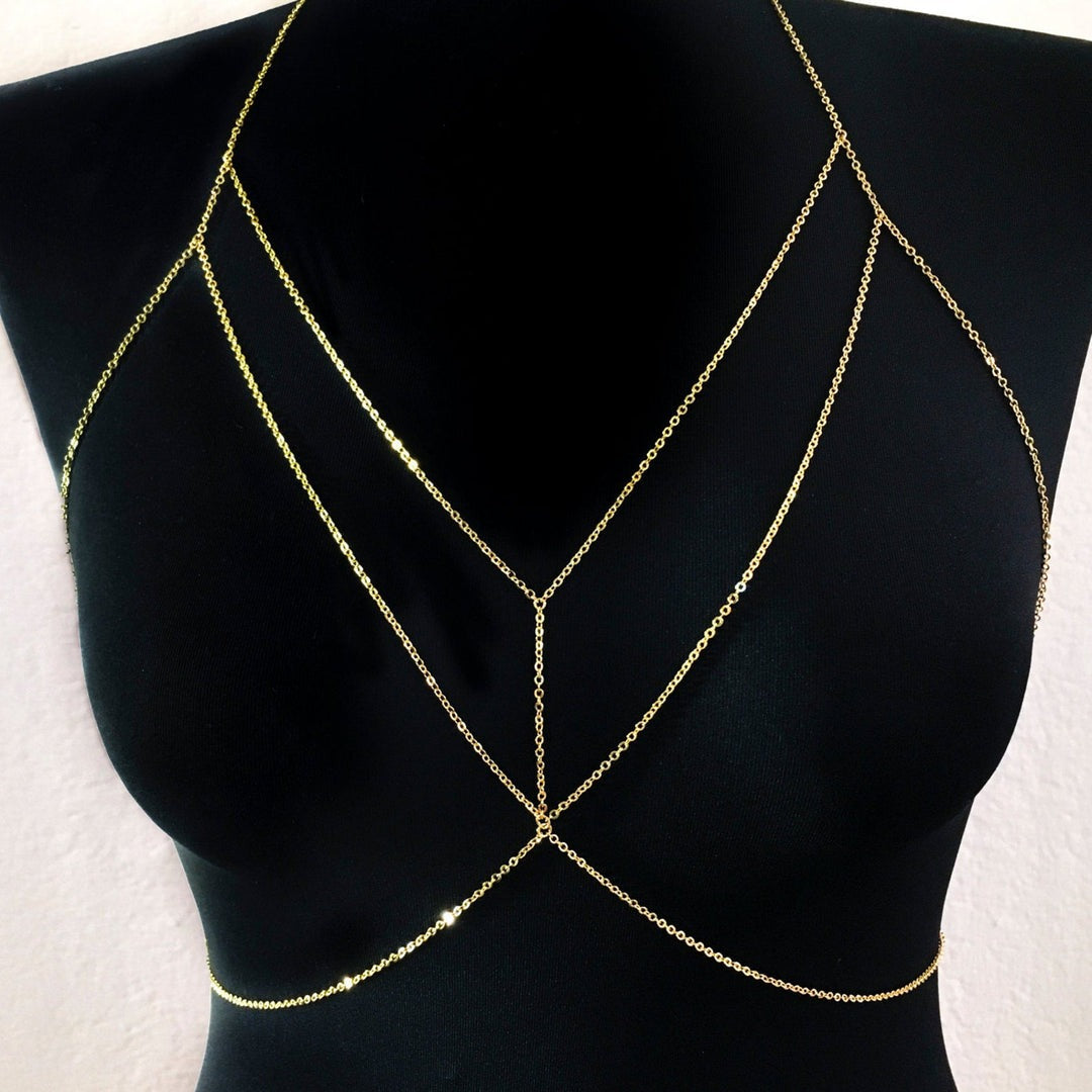 LAYERED CHAIN BRA (ADJUSTABLE)