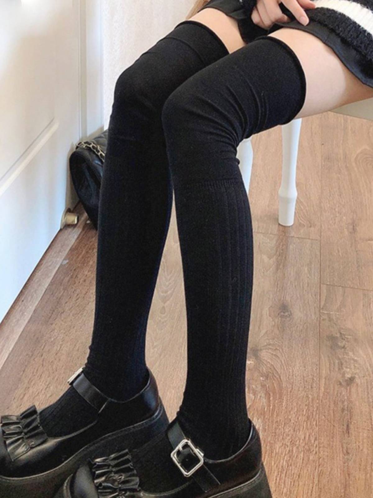 Women's Over-the-Knee Thigh High Socks - Thickened Cotton Stockings with Boots for Fall and Winter