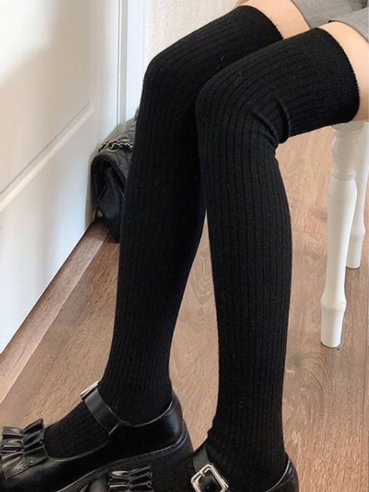 Women's Over-the-Knee Thigh High Socks - Thickened Cotton Stockings with Boots for Fall and Winter