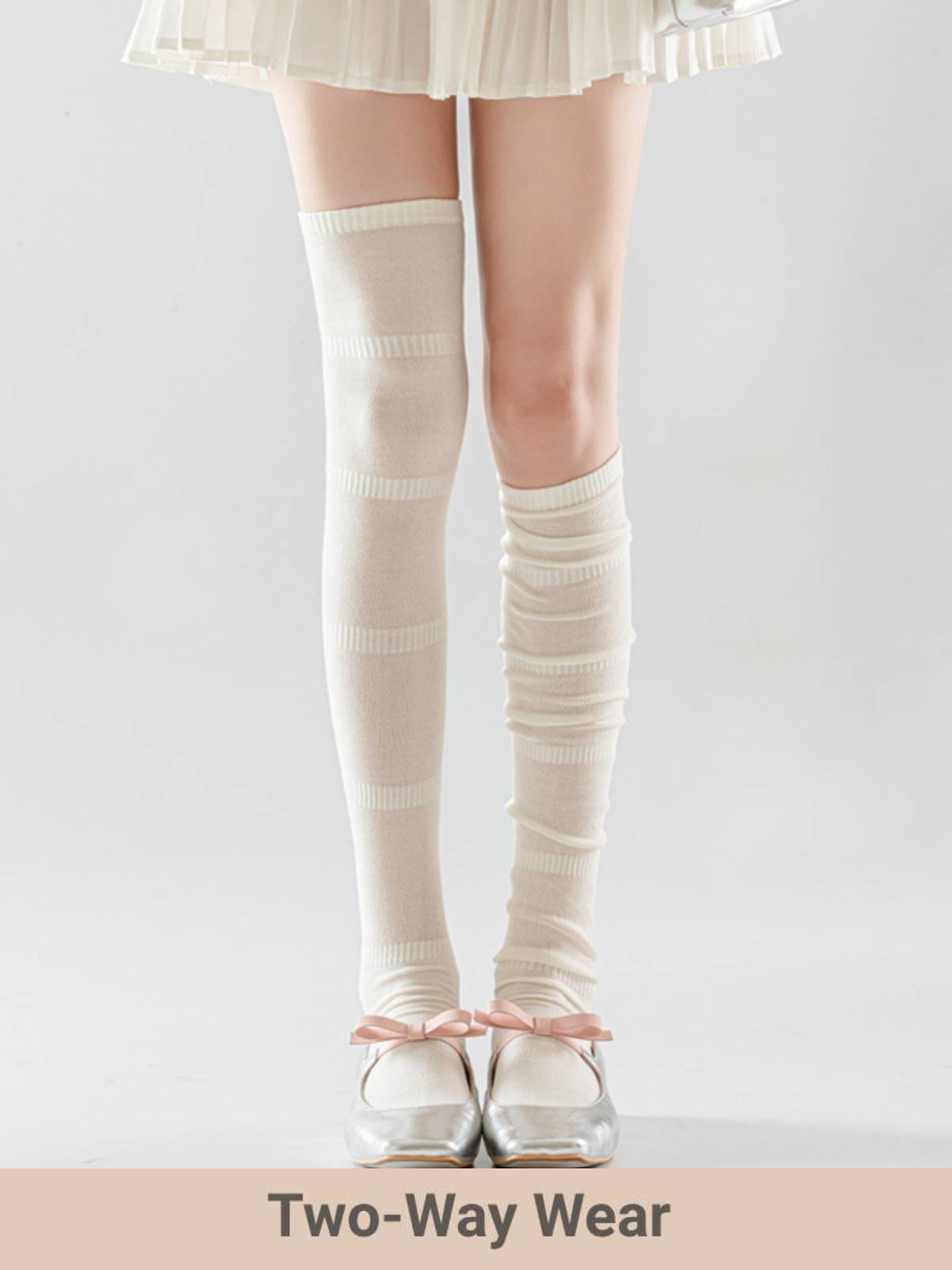 Women's Sheer Over-the-Knee High Socks - Transparent Mesh Slouch Socks with Seamless Design