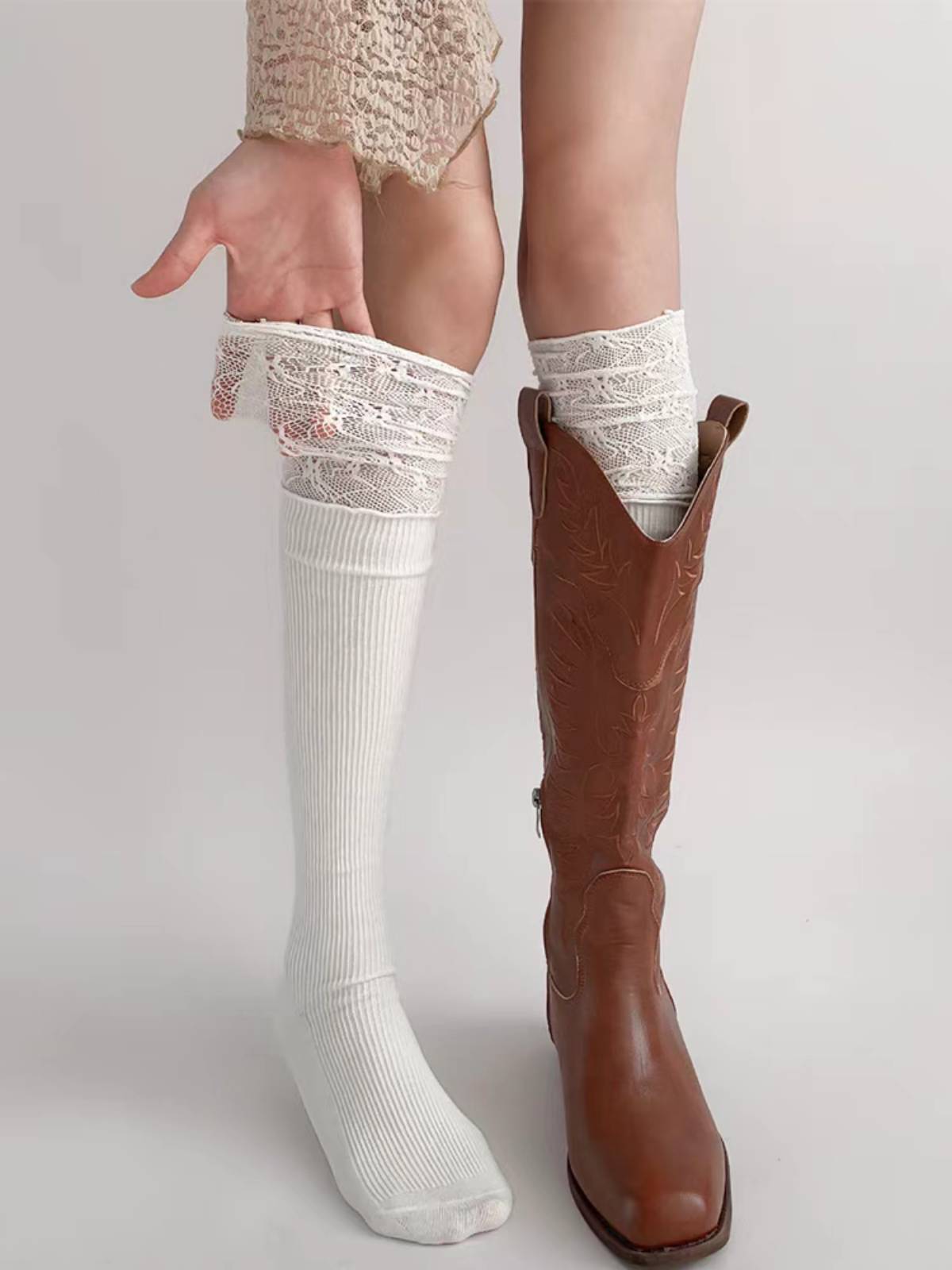 Women's Lace Over-the-Knee Socks