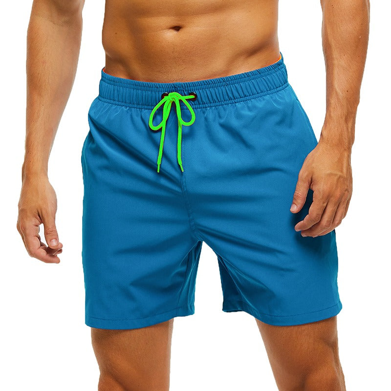 Men's Stretch Quick Dry Beach Shorts With Zipper Pockets and Mesh Lining