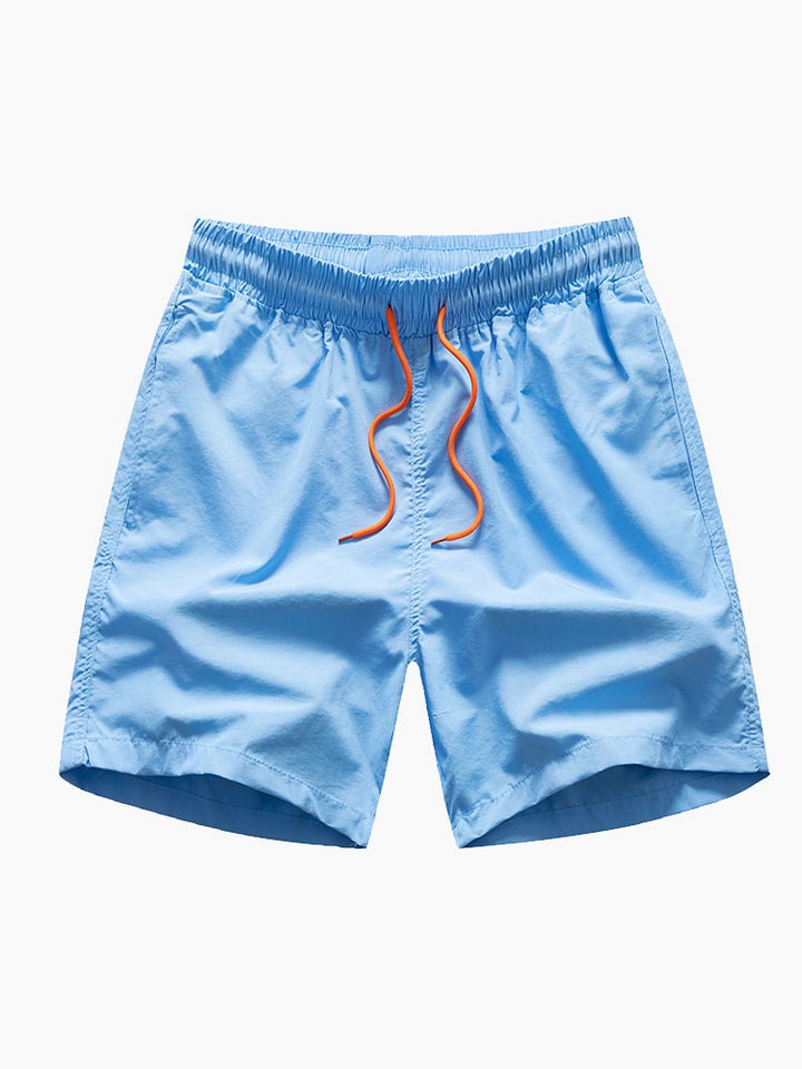 Man Mid Length Drawstring Swim Shorts