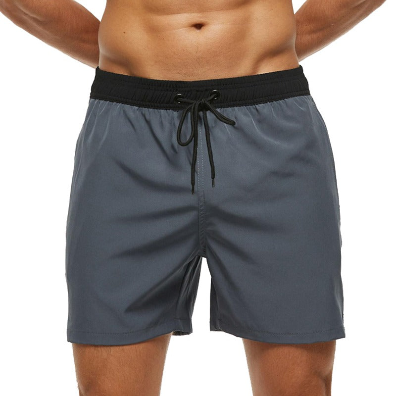 Men's Stretch Quick Dry Beach Shorts With Zipper Pockets and Mesh Lining