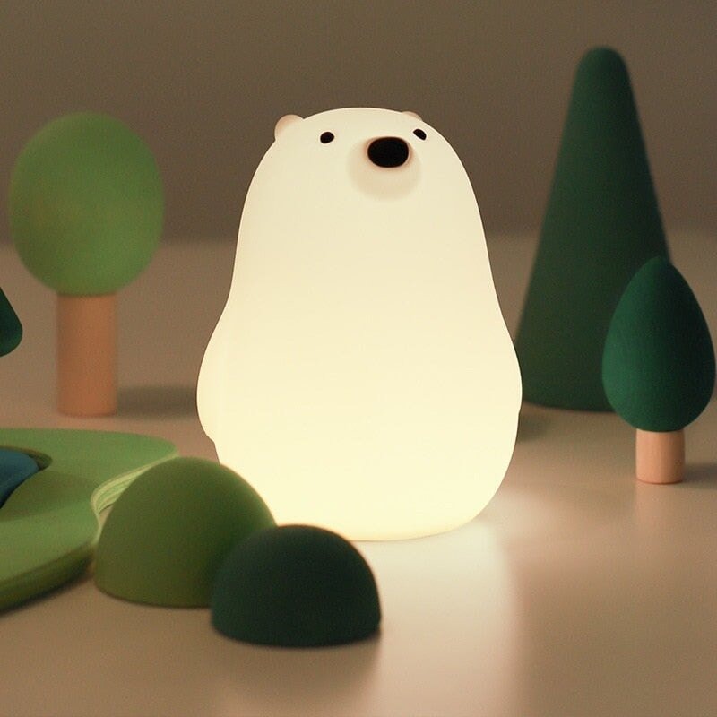 Cute Standing Polar Bear LED Night Light Night Lamp