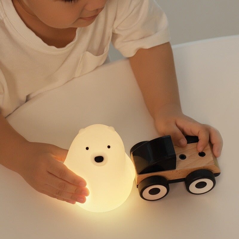 Cute Standing Polar Bear LED Night Light Night Lamp