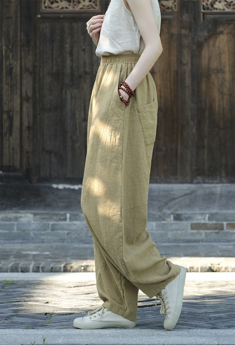 Comfortable Women's Linen Pants with Pockets