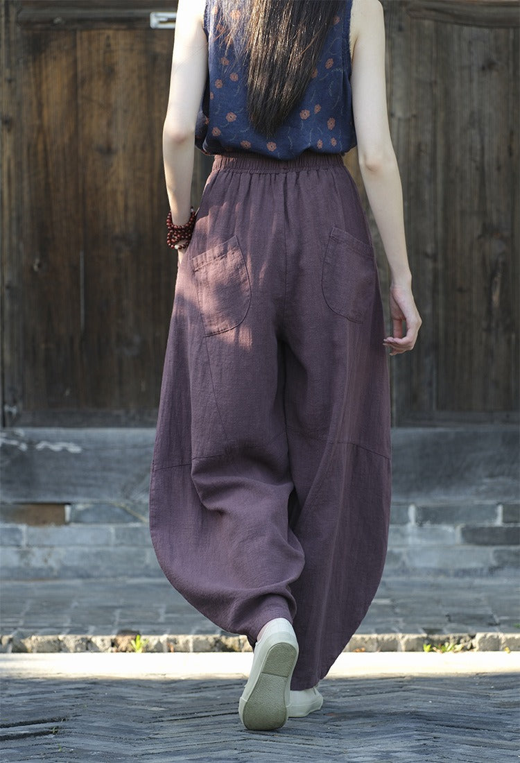 Comfortable Women's Linen Pants with Pockets