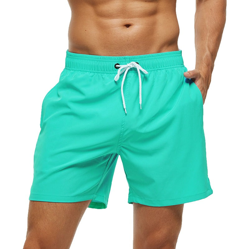 Men's Stretch Quick Dry Beach Shorts With Zipper Pockets and Mesh Lining