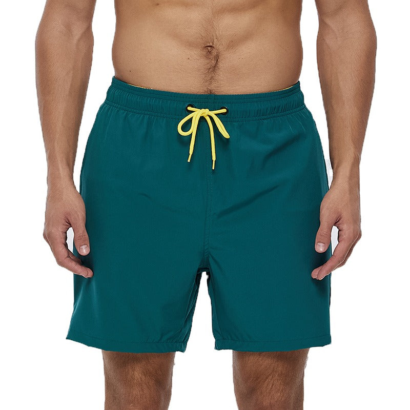 Men's Stretch Quick Dry Beach Shorts With Zipper Pockets and Mesh Lining