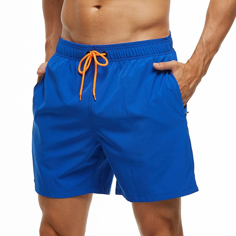 Men's Stretch Quick Dry Beach Shorts With Zipper Pockets and Mesh Lining