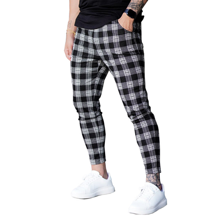 M's Check Print Pants