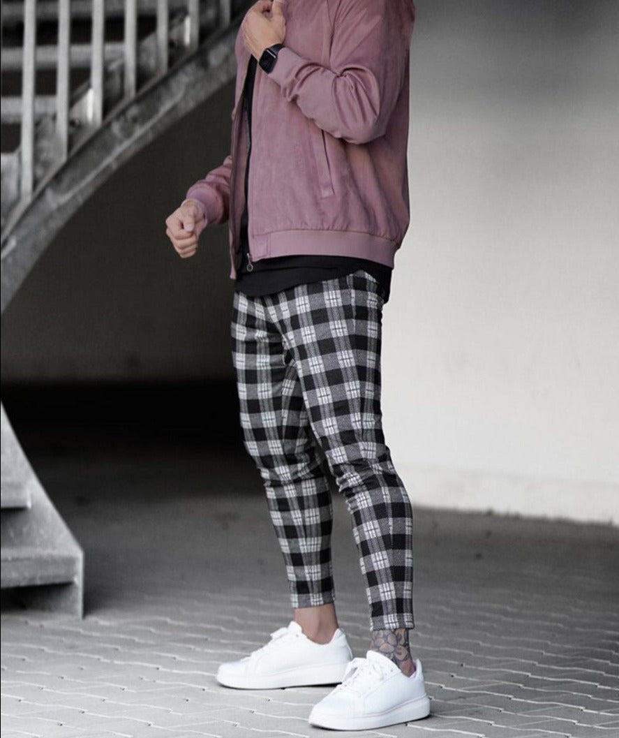 M's Check Print Pants