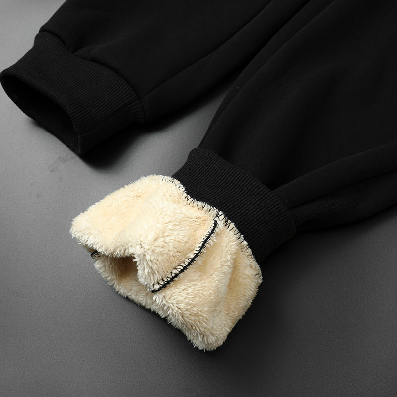 Men Winter Thicken Fleece Warm Trousers Sweatpants 1888