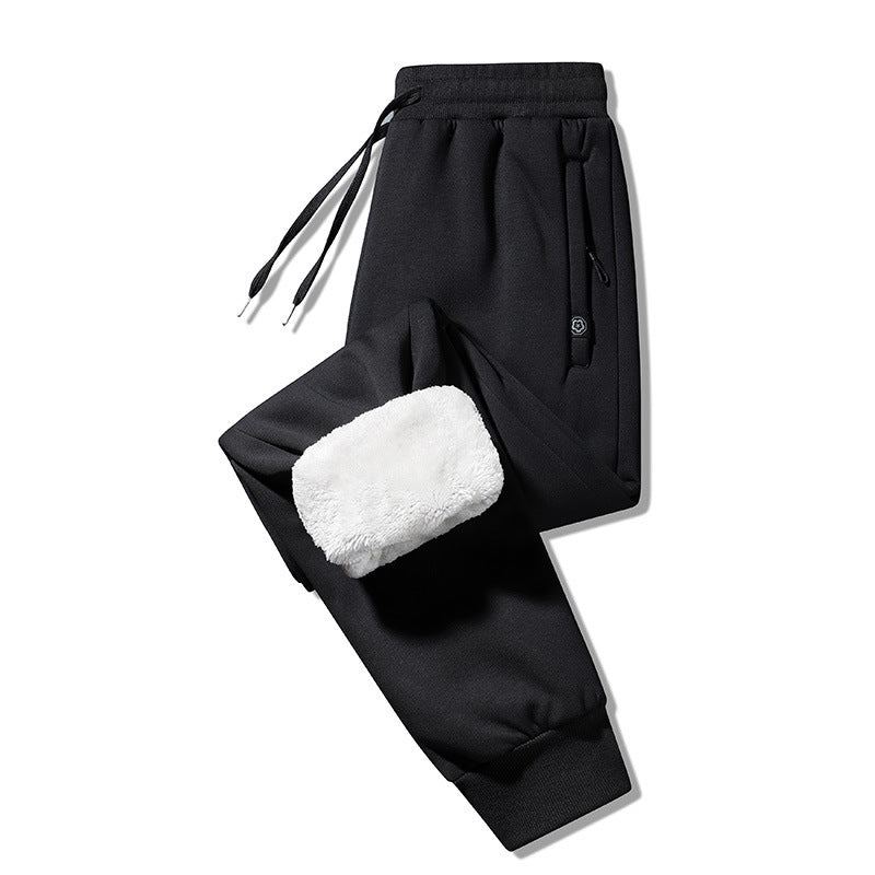 Men Winter Thicken Fleece Warm Trousers 1886