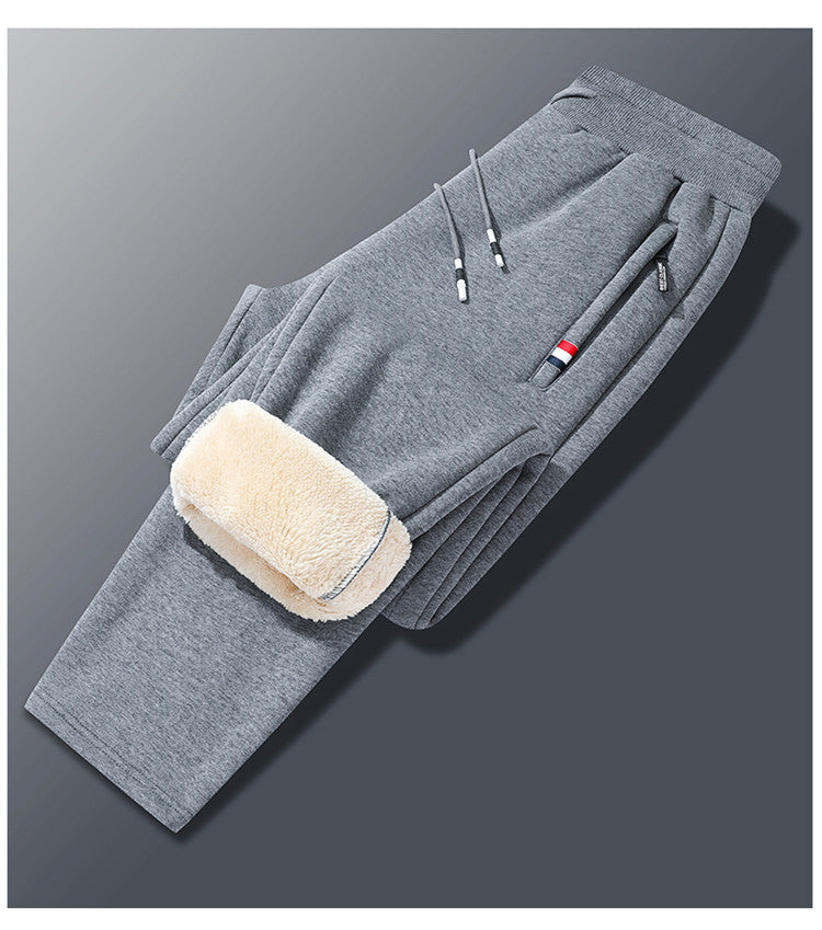 Men Winter Thicken Fleece Warm Trousers Sweatpants 1888