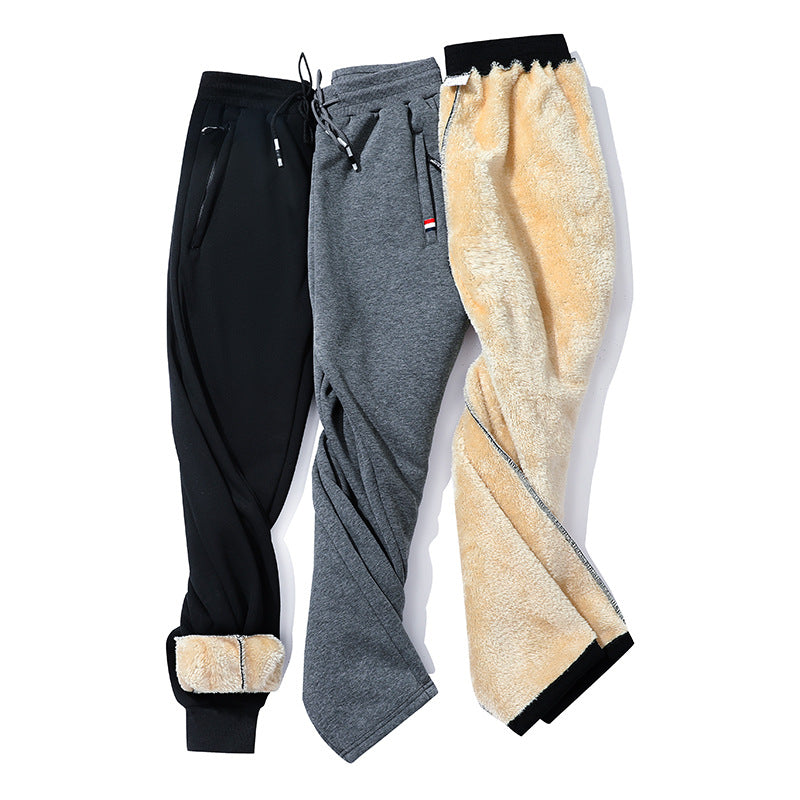 Men Winter Thicken Fleece Warm Trousers Sweatpants 1888