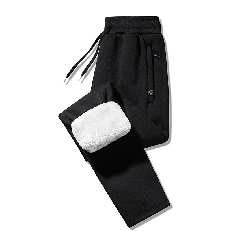 Men Winter Thicken Fleece Warm Trousers 1886