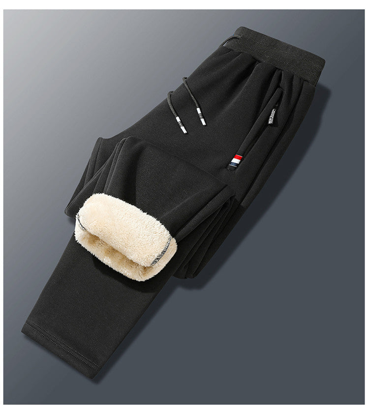 Men Winter Thicken Fleece Warm Trousers Sweatpants 1888